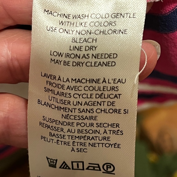 Anthropologie Pink and White Striped Short Sleeve Tee - Picture 6 of 7